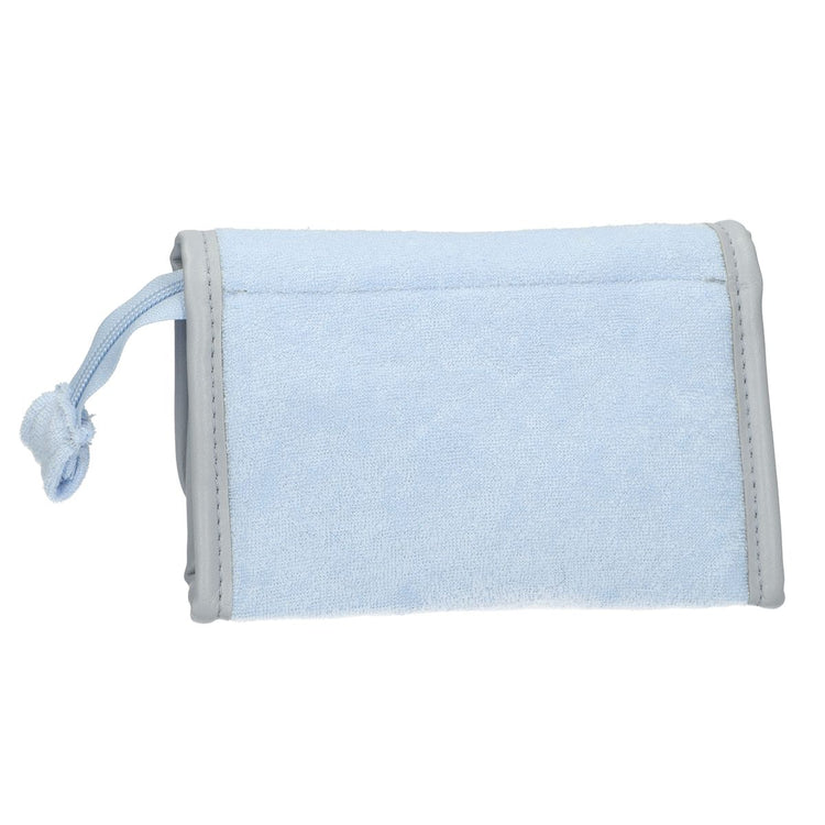 Reisespiegeltasche Frottee blau 16,5cm x 12cm