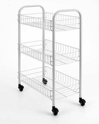 Tomado-Metaltex Tomado-Metaltex Siena Küchenwagen mit Rädern 41x23x63 cm Silber