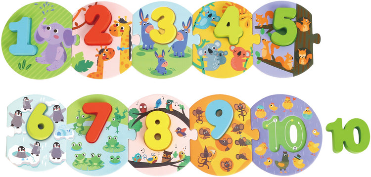 Toky Toy Number Puzzle Bildung Holzspielzeug 20-piefe