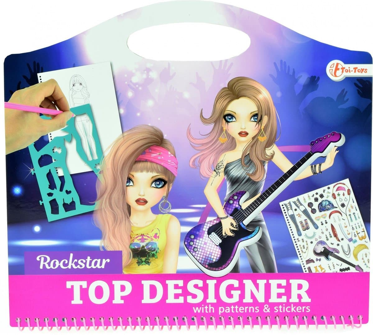Toi-Toys Top-Designer Rockstar mit Aufklebern und Vorlagen