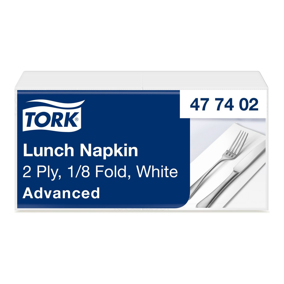 Tork Lunchserviette weiß 33x33 2-lagig 1 8-fach gefaltet (200 Stück)