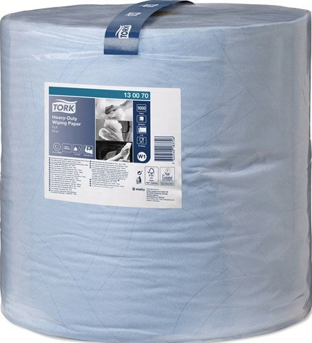 Tork Reinigungstuch | L340xB369ca. mm | blau | 2 Schichten, mit Relief | Rad | 1 Stück - 130070 130070