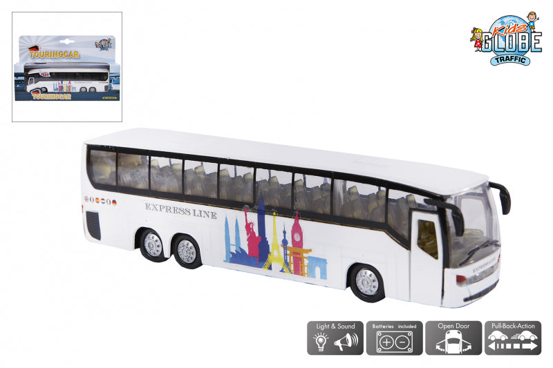 Kids Globe Diest -Cast -Bus mit Licht und Klang, 19 cm