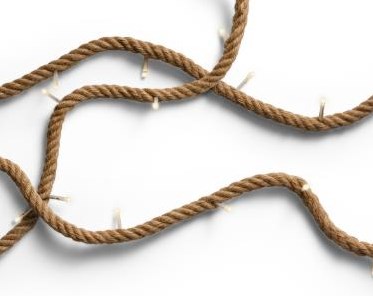 Seilgirlande Jute LED L390cm 40lamps auf Transformator - 5510120
