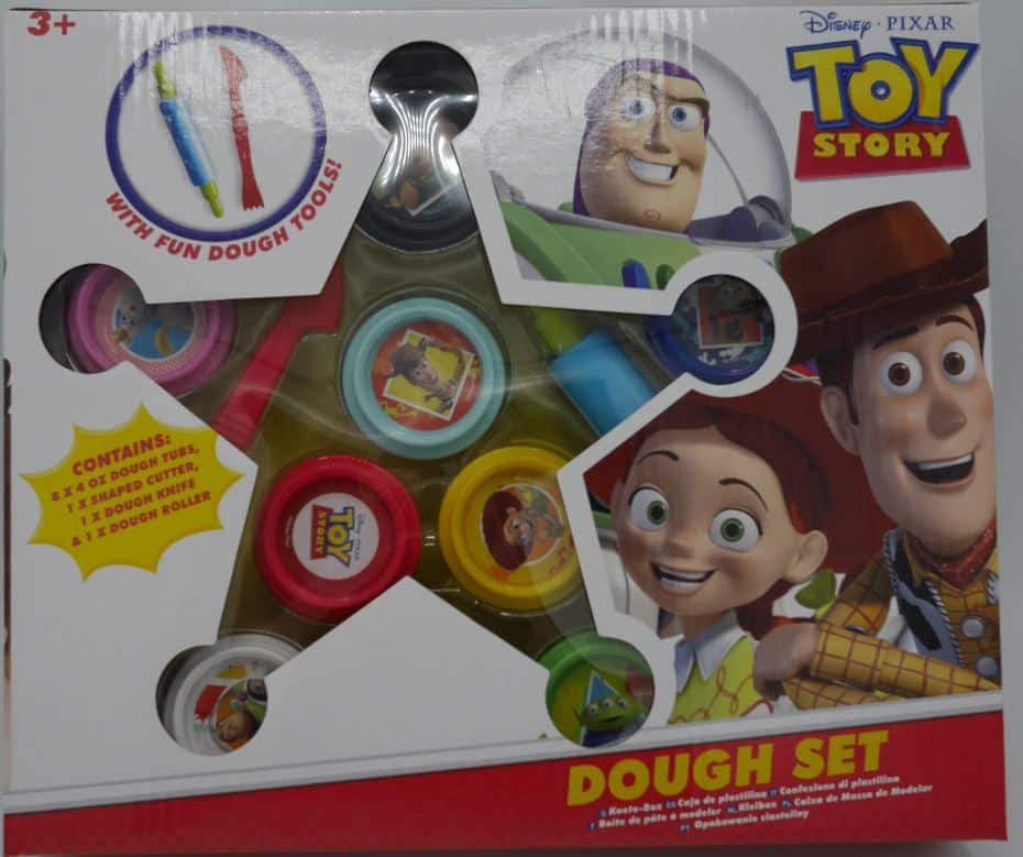 Toy Story Clay Set mit 8 Gläser Lehm und Messer mit Roller