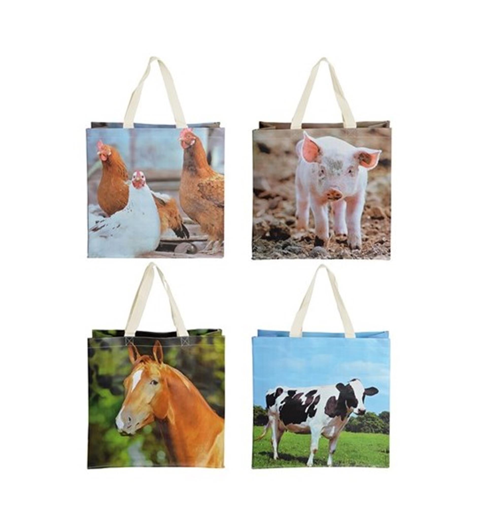 Esschert Design Einkaufstasche Bauernhoftiere