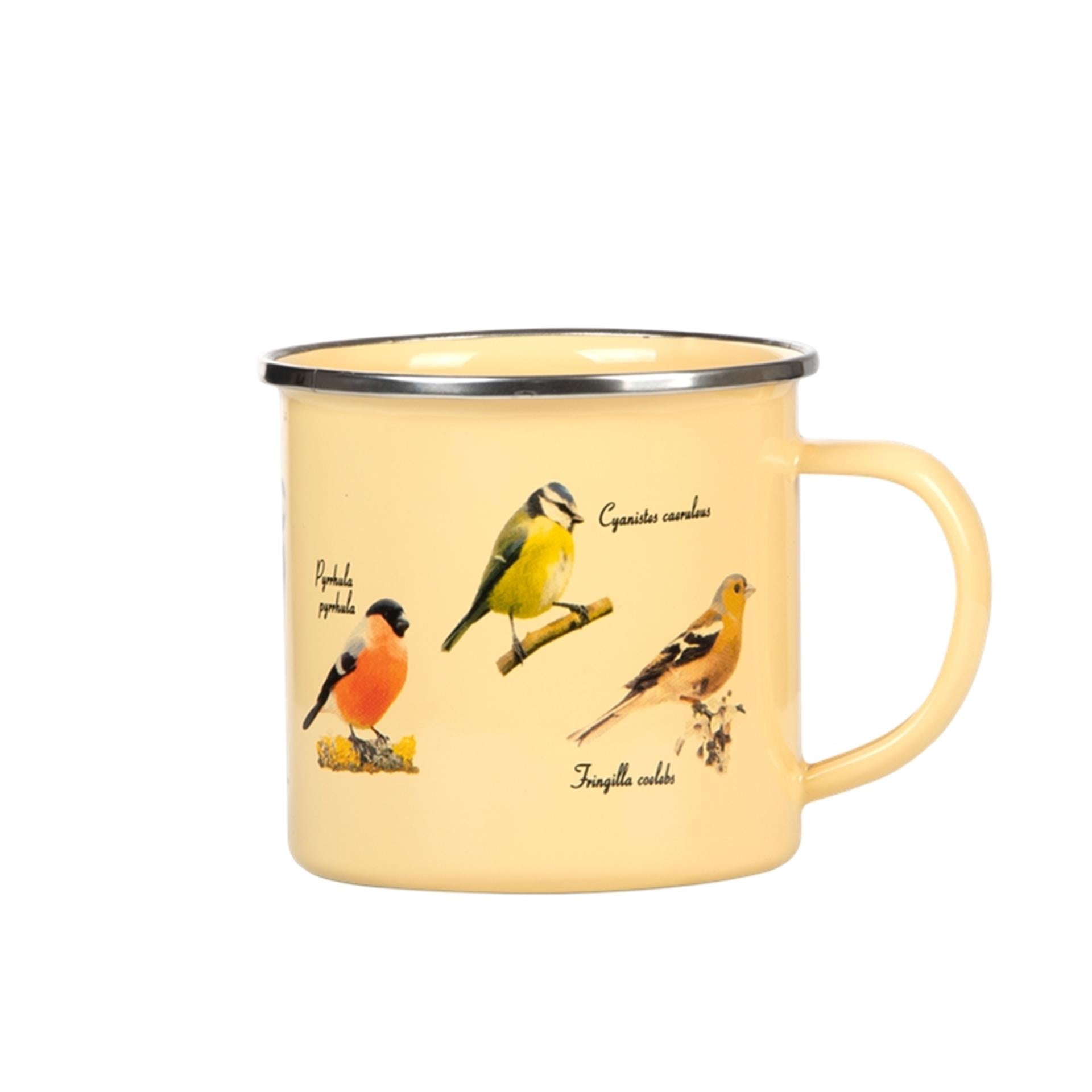 Esschert Design Emaillebecher Vögel