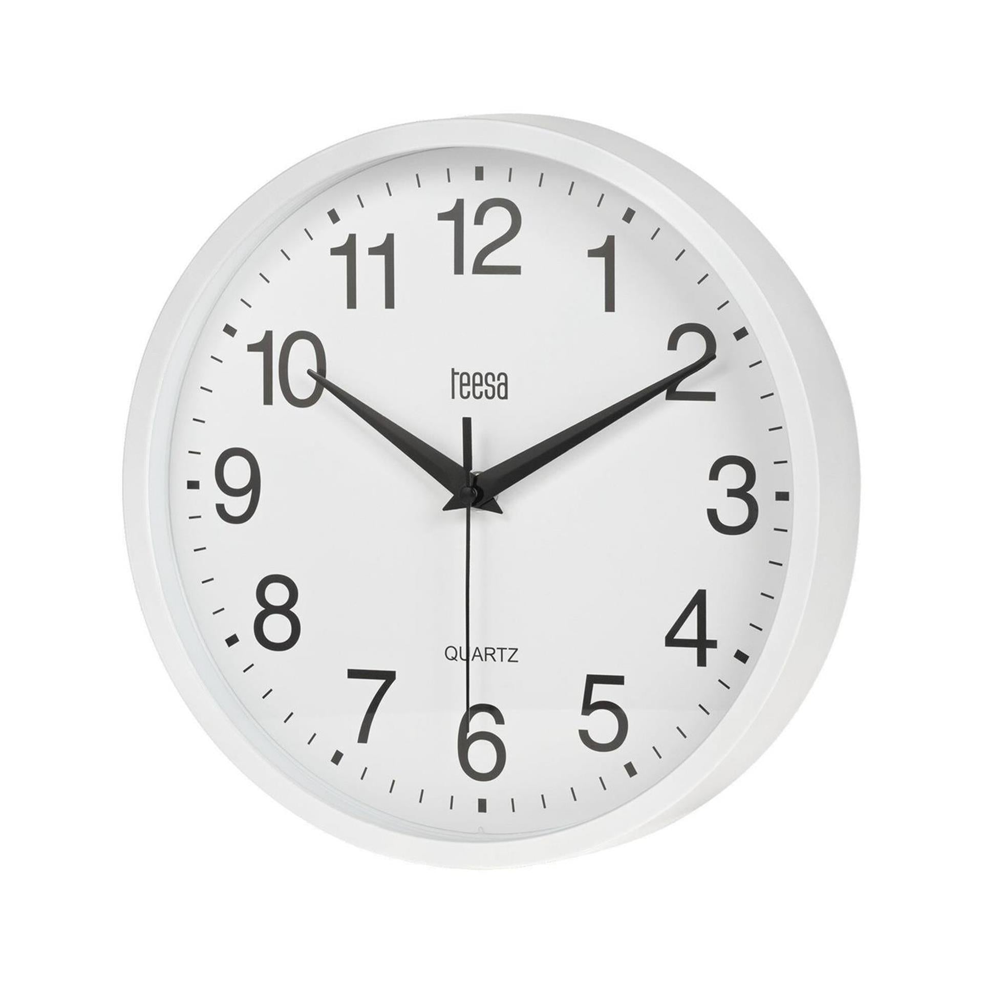Teesa Wanduhr ø25cm weiß