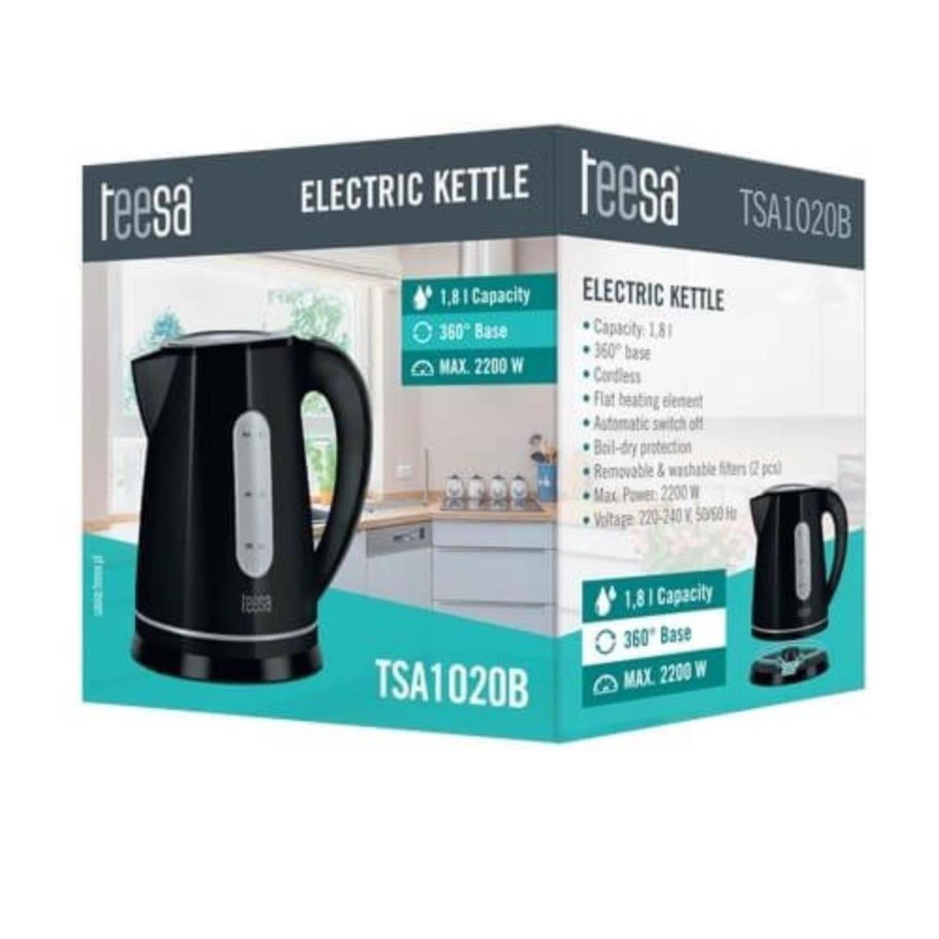 Teesa kabelloser Wasserkocher 1,8l schwarz