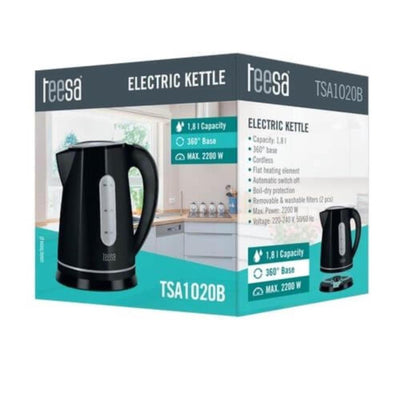 Teesa kabelloser Wasserkocher 1,8l schwarz