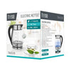 Teesa Wasserkocher Glas Edelstahl 1,7l schwarz