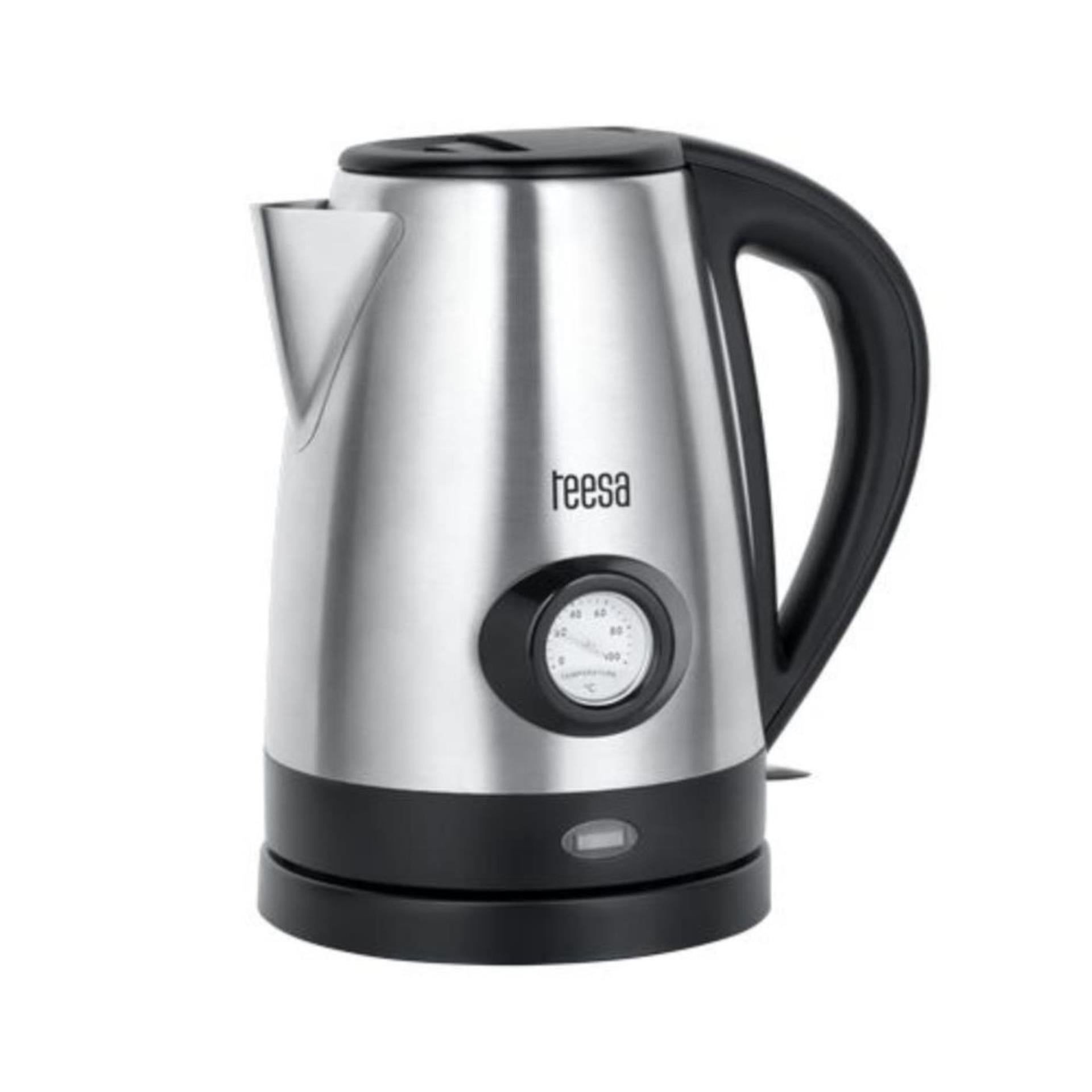 Teesa Edelstahl-Wasserkocher mit Anzeige 1,7 l