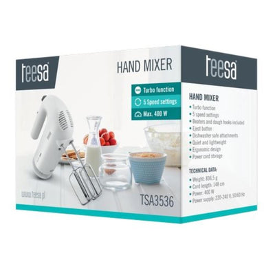 Teesa Handmixer 400 W weiß