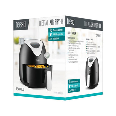 Teesa digitale Heißluftfritteuse 1,8 l schwarz