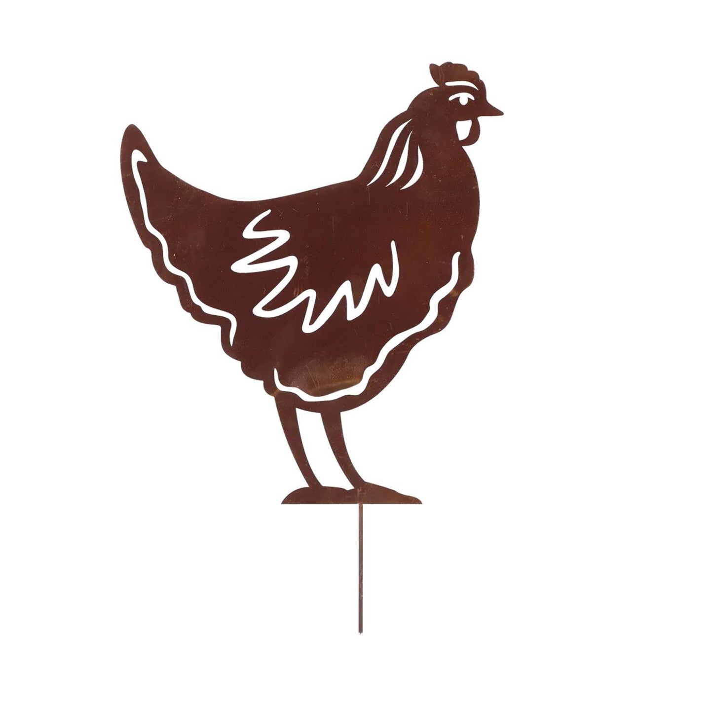 Esschert Design Rost-Gartenstecker Huhn