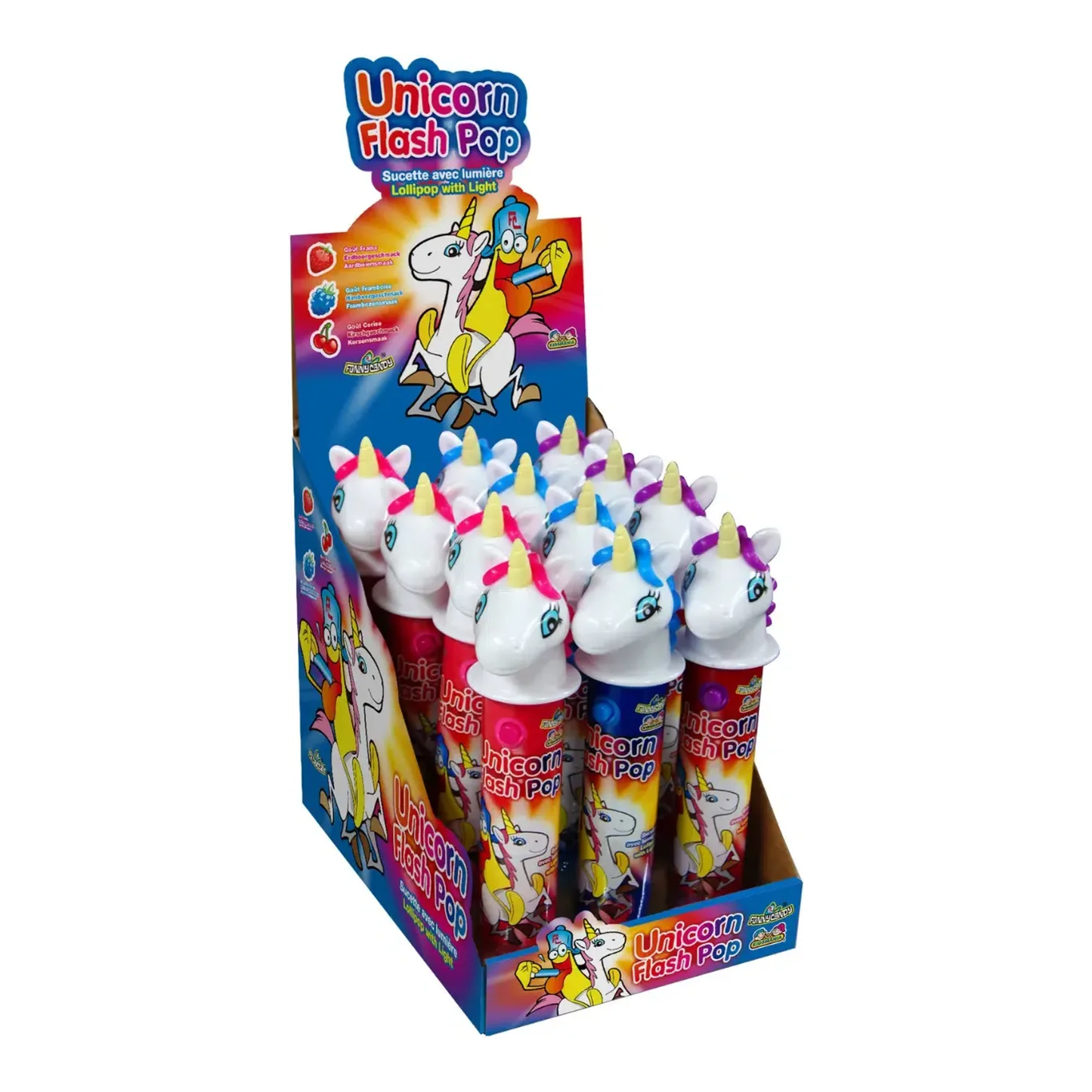 Lustiger Bonbon-Einhorn-Flash-Pop (12x 12gr)