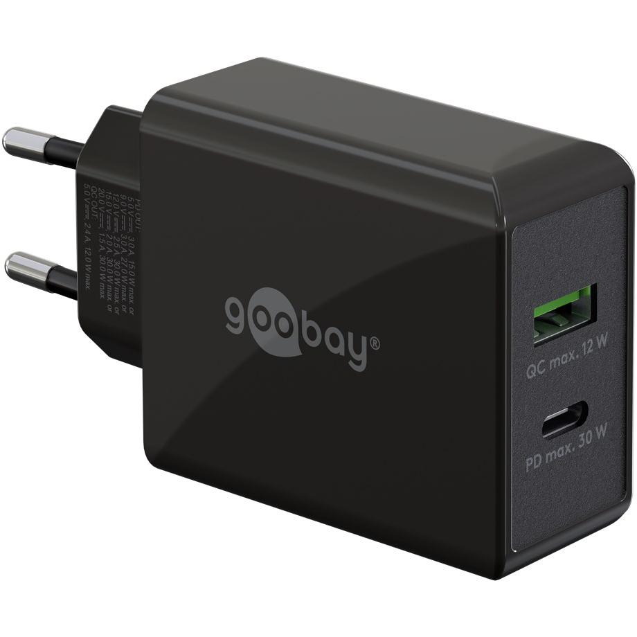 Goobay Dual USB-C PD (Power Delivery) Schnelles Ladegerät (30 W)