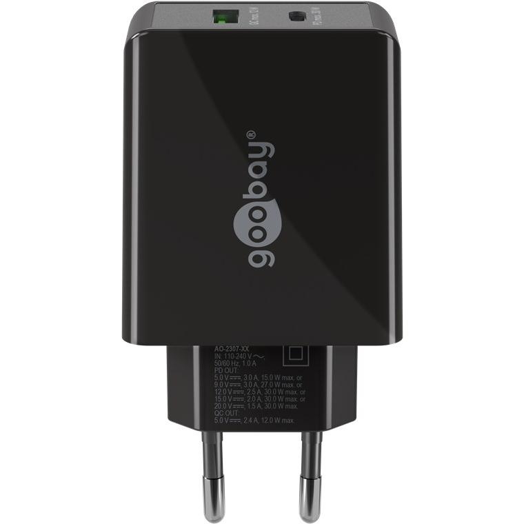 Goobay Dual USB-C PD (Power Delivery) Schnelles Ladegerät (30 W)