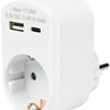 USB + USB-C Ladegerät weiß mit geerdetem Adapter 17 W – 9540141