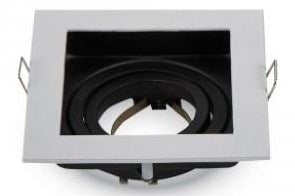 V-tac Einbaustrahler vertieft verstellbar 50 mm quadratisch weiß 5013344