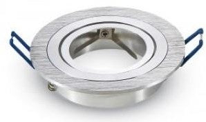 V-tac Einbaustrahler verstellbar 50 mm rund gebürstetes Aluminium 5013364