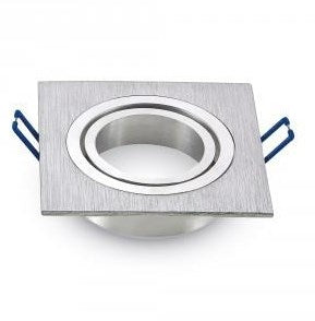 V-tac Einbaustrahler verstellbar 50 mm quadratisch gebürstetes Aluminium – 5013376