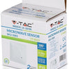 V-tac-Mikrowellensensor, eingebaut, weiße Wand – 3900318