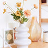 House of Nature Vase aus weißem Telmen, 28 cm, Keramik