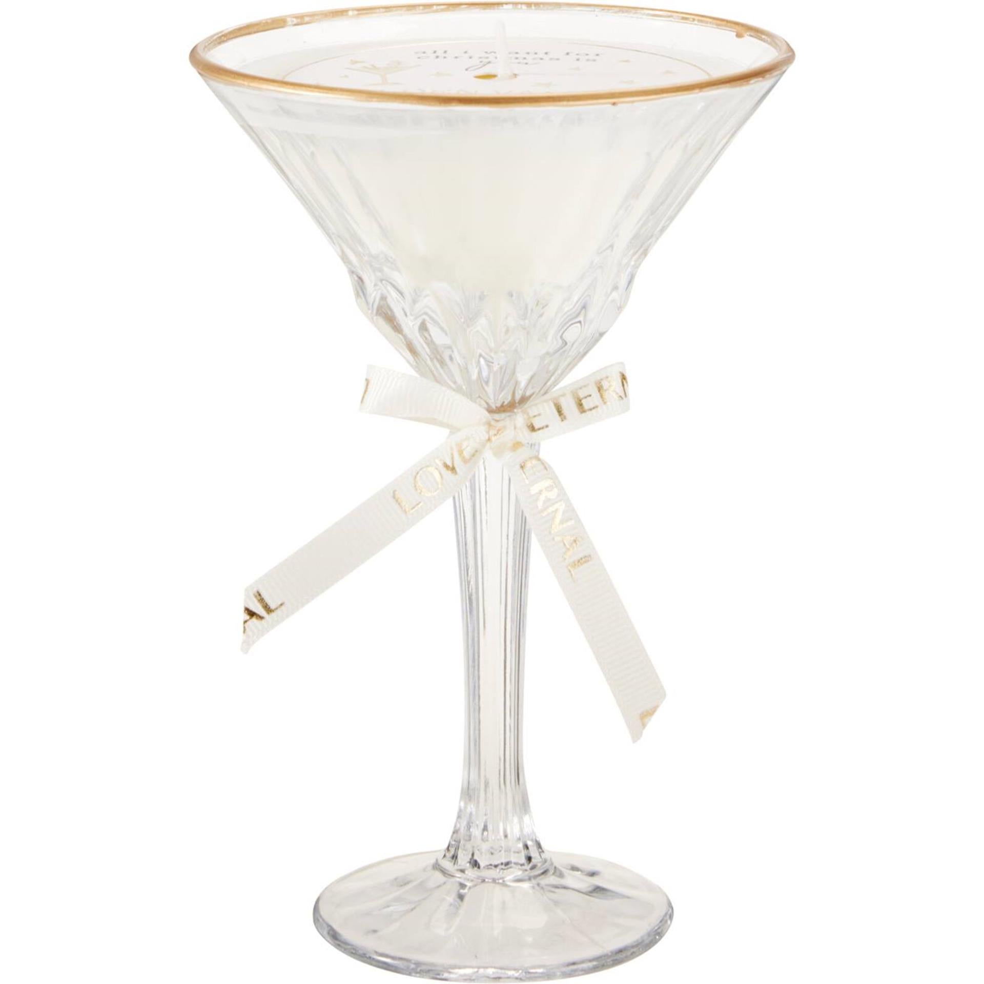 Home-Styling-Duftkerze im Cocktailglas 11x17cm