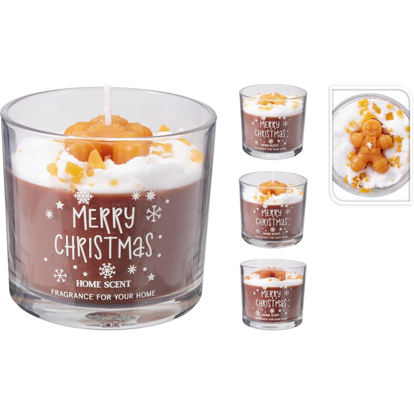 Home Styling Duftkerze im Glas 7,5cm 3sort
