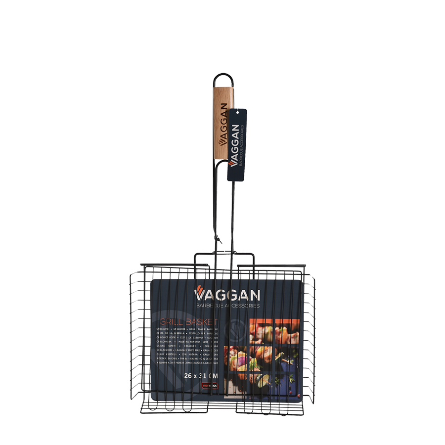 Vaggan Barbecue Grillkorb schwarz 26x31cm