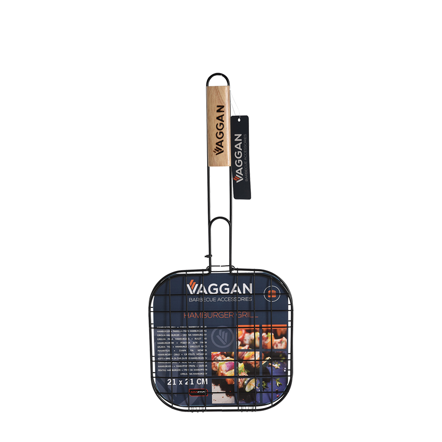 Vaggan Barbecue Hamburgergrill schwarz 21x21cm