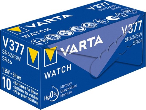 Varta -Knopfzelle Batterie V377 SR626 Uhr