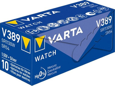 Varta V389 Knoop Cell Battery Silber