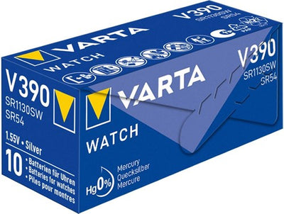 Varta V390 Knopfzellenbatterie Silber