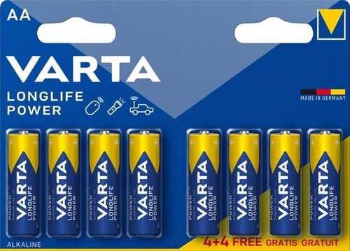 Varta Batterie AA 4+4 Alkaline Longlife Power