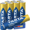 Varta -Batterie AAA 4+4 Alkaline Longlife Power