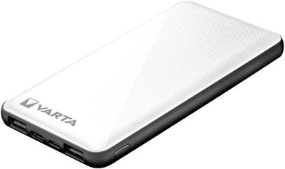 Varta Powerbank 10.000 mA silber + LED-Anzeige USB und USB-C – 3509010