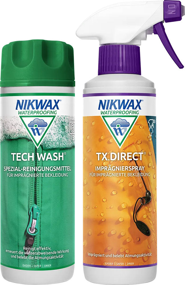 Nikwax Tech Wash + TX-Direct Spray – Reinigungsmittel