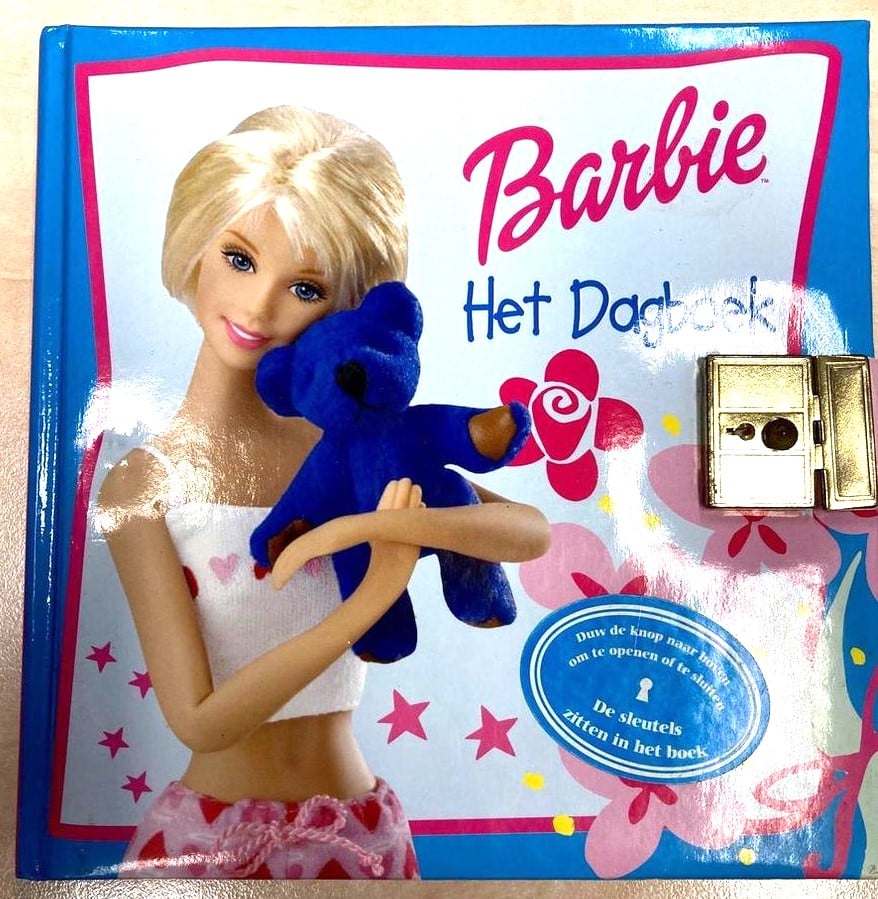 Van der Doelen Barbie -Tagebuch mit Slot, hier können Sie alle Ihre Geheimnisse behalten