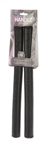 Lenkergriffe Leder 40 cm Ø22,2 mm schwarz pro Satz - afbeelding 2