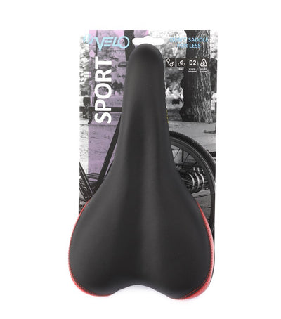 Velo-Sattel Plush Sport VL-3011 schwarz rot