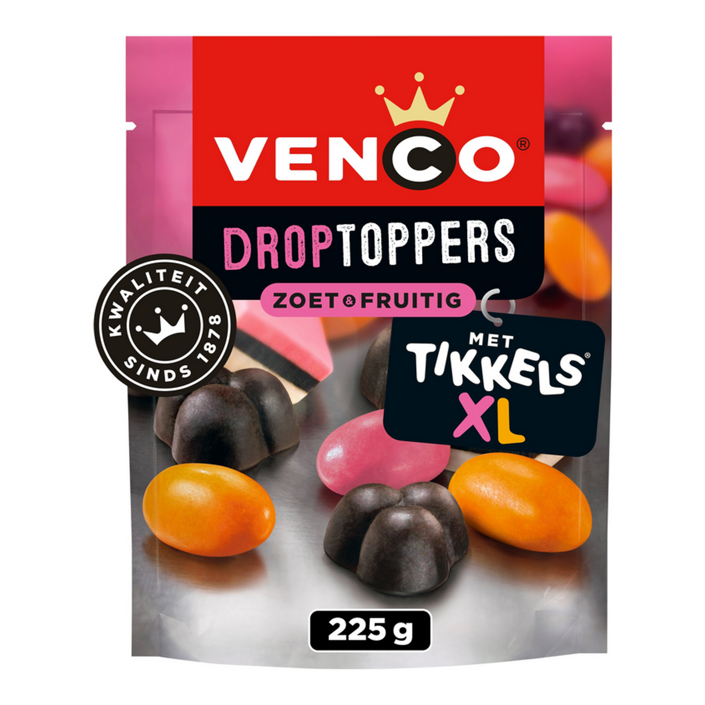 Venco Drop Toppers fruchtiger Beutel (10x 225gr)