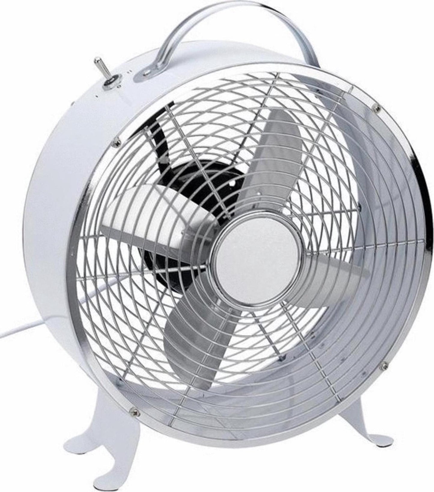 Excellent elektrischer Tischventilator ø26cm 25w weiß 2 Geschwindigkeiten.