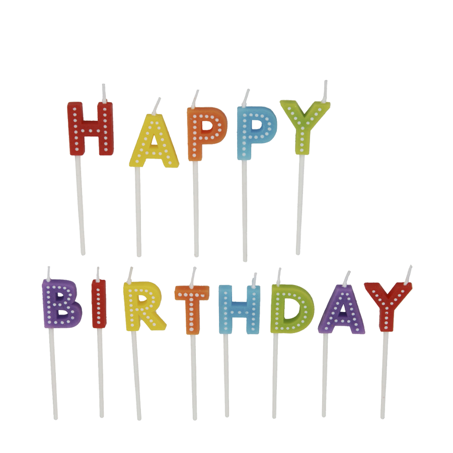 Geburtstagskerzen Happy Birthday 13-teilig