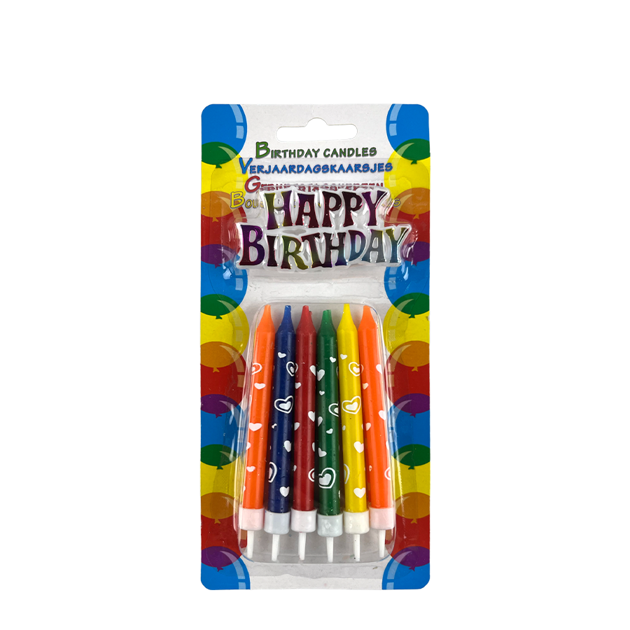 Geburtstagskerzen Happy Birthday Herz Set 13-teilig