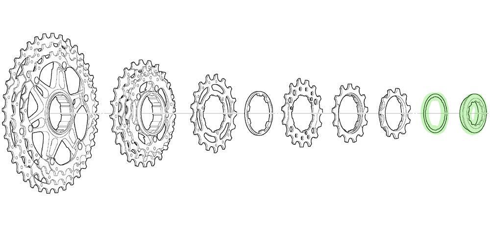 Shimano Sicherungsring mit Distanzstück für CS-M771-10
