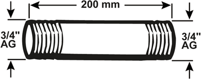 Cornat Galva-Rohrnippel mm 3 4 200 mm (530) – vfb5303420
