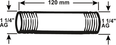 Cornat Galva-Rohrnippel mm 5 4 120 mm (530) – vfb5305412