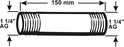 Cornat Galva-Rohrnippel mm 5 4 150 mm (530) – vfb5305415